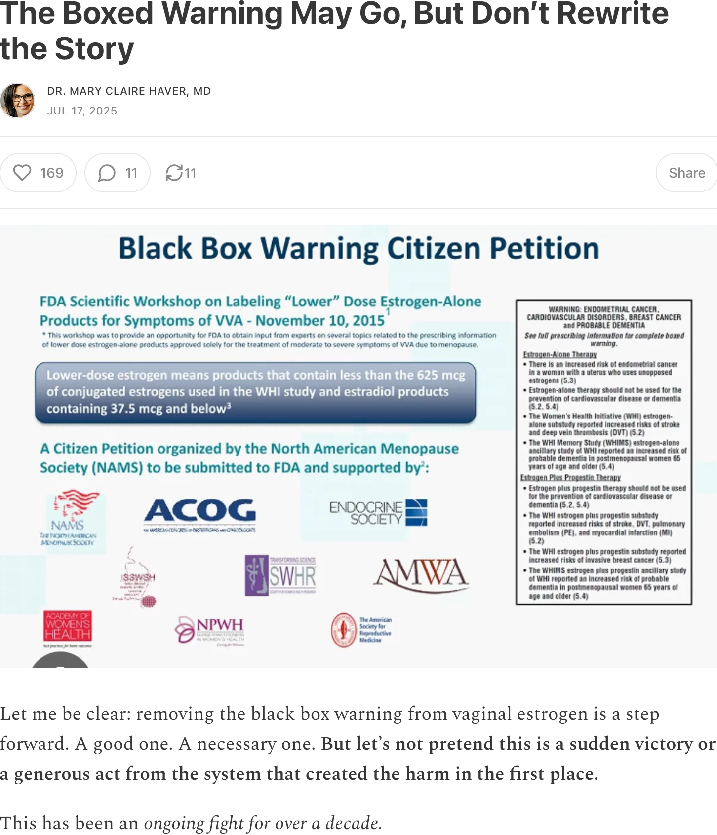 The Menosplaining Timeline 13 balck box warning