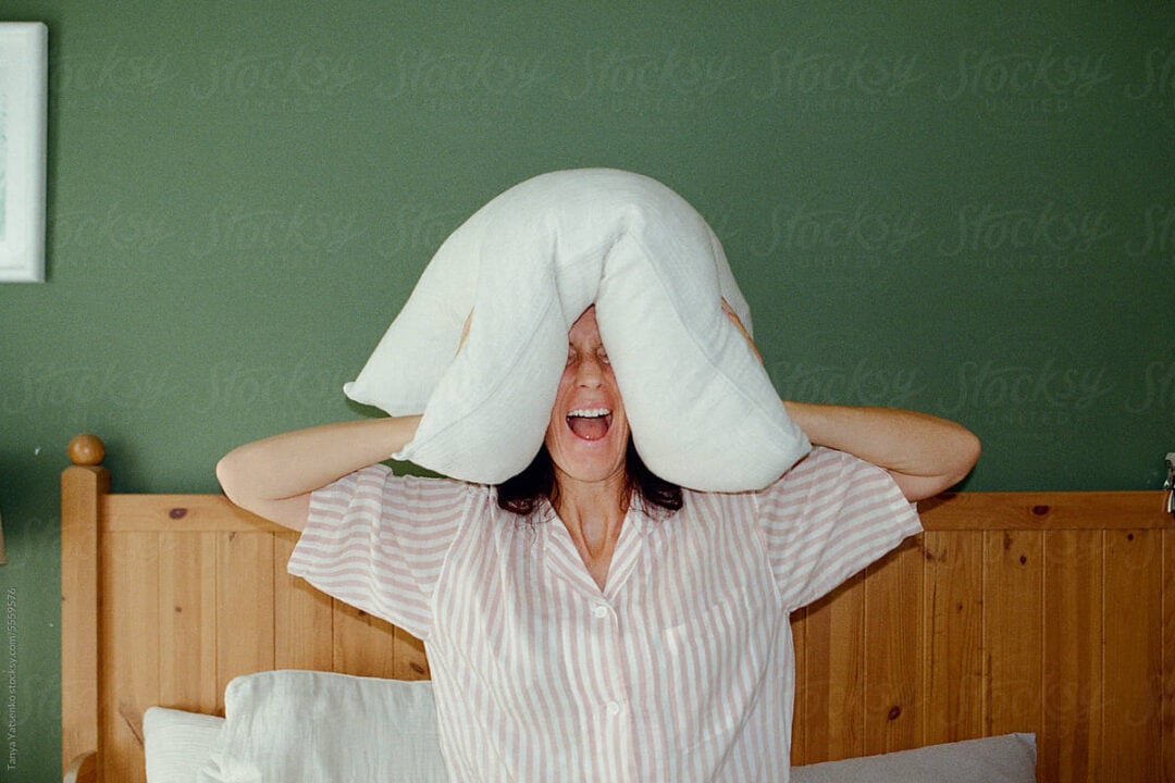 home 6 woman feeling stressed