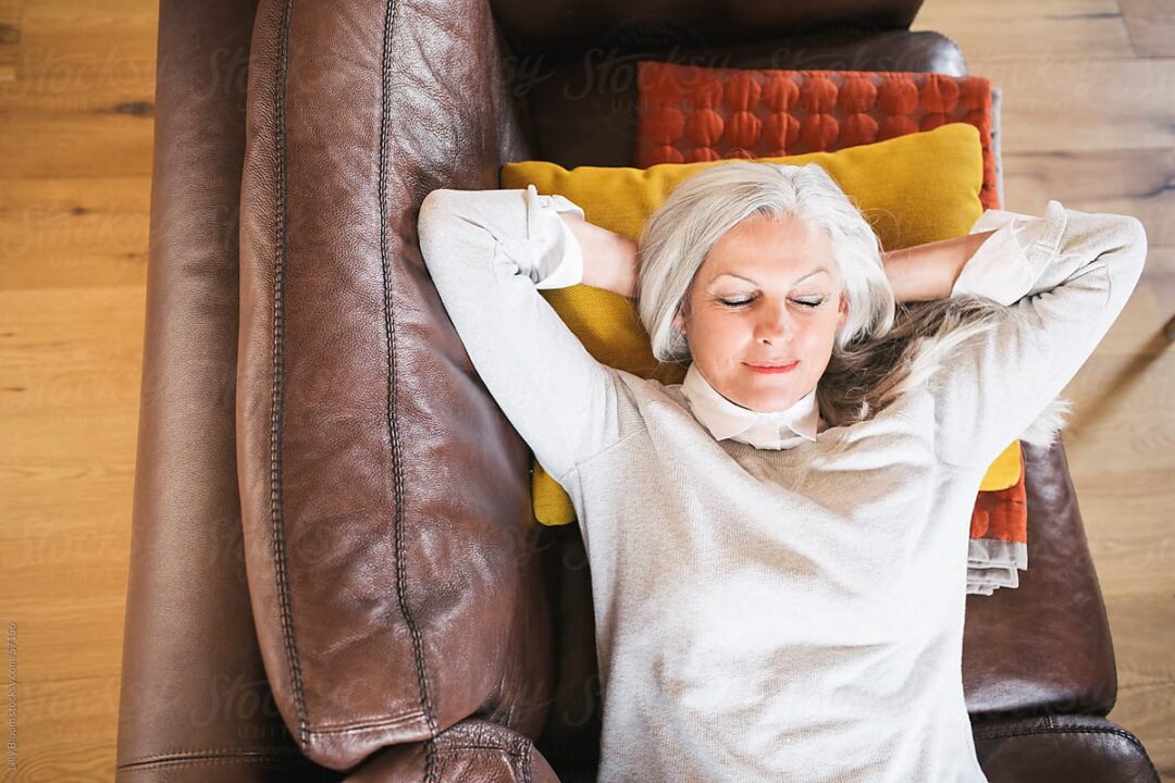 home 15 woman sleeping sofa